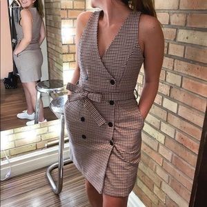 Frank & Oak Herringbone Buttoned Dress